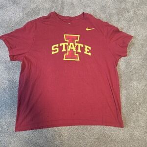 Nike Red and Yellow Iowa State Tee